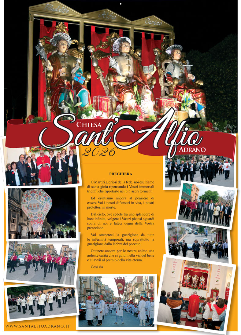 Chiesa Sant'Alfio Adrano Calendario 2026