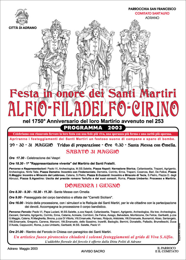 Locandina Programma 2003