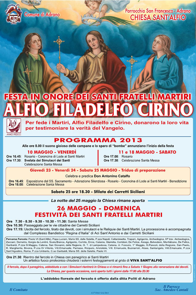 Programma 2013 Sant'Alfio Adrano