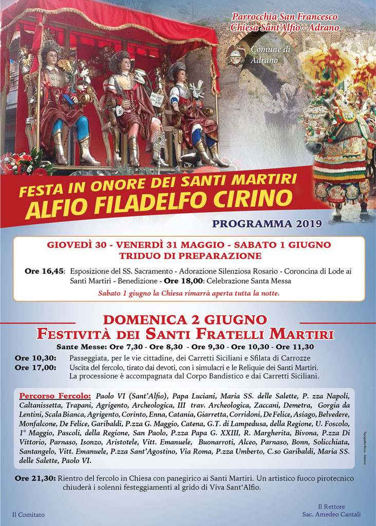 Chiesa Sant'Alfio Programma 2019